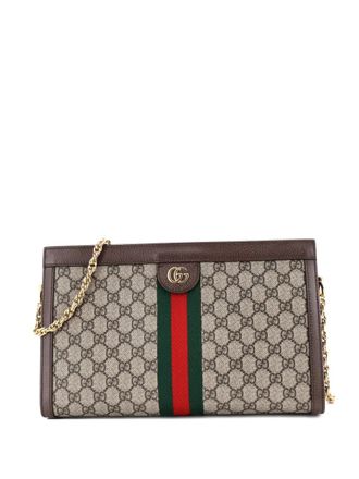 Gucci Ophidia Chain GG Coated Canvas Medium shoulder bag - Brown