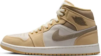 Nike Jordan Womens Air Jordan 1 Mid SE Shoes in Brown | IR2011-247