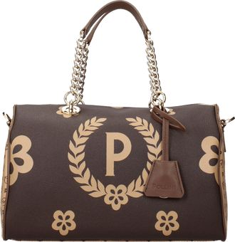 Pollini Borse a Mano Donna PVC Marrone/Crema