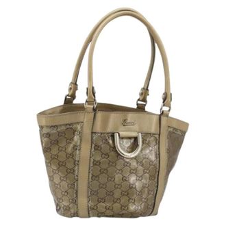 Gucci Pre-owned Handbags, female, Beige, Size: ONE SIZE Pre-owned Vintage Hand Bag