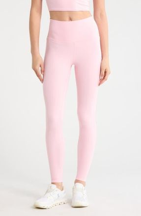 Lord & Taylor Ribbed Leggings in Baby Pink at Nordstrom, Size X-Small