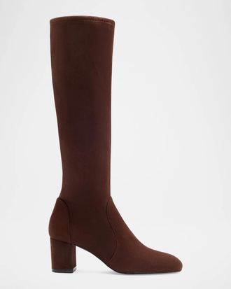 Stuart Weitzman 60mm Lucie Suede Knee-High Boots