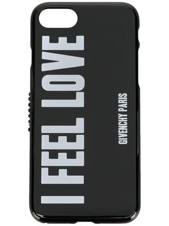 Givenchy slogan print iPhone 7-hoesje - Zwart