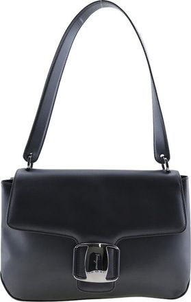 Ferragamo Black Leather Shoulder Bag (Pre-Owned)