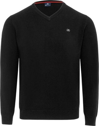 Giorgio Heren Polyester V Hals Trui (Zwart)