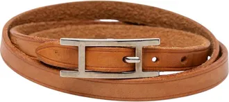 Herm&egrave;s Pre-owned Hermes Swift Hapi 3 MM Triple Tour Bracelet Ladies F6DBL8XMEBLBP1RO
