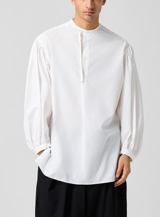 Yohji Yamamoto Mens Puff-sleeve poplin Tunic Top