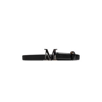 Max Mara Leren Monogram Riem - Dames - Riemen - Zwart - L - Leer - Accessoires