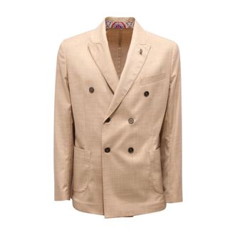 Bob Bob, Blazers, male, Beige, Size: L Suit402 Double-Breasted Suit