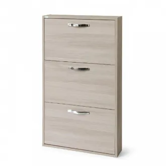 OEM Zapatero Slim En Madera De Melamina 3 Solapas Olmo 108x65x15 Cm