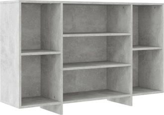 vidaXL Vidaxl - Aparador de madera contrachapada gris hormigón 120x30x75 cm