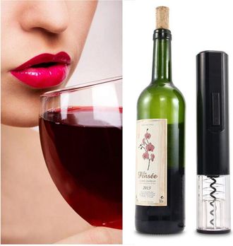 Trade Shop Trade Shop - Abrelatas De Sacacorchos Abiertos De Botellas El&eacute;ctricas Bater&iacute;as Cortador De Abrelatas De Vino