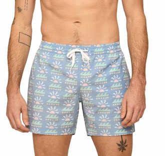 Chubbies The Easygoers Swim Trunks In Blue Multi