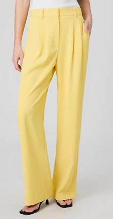 French Connection Wide Leg Trouser In Yellow