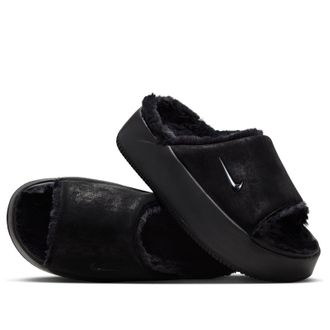 Nike (WMNS) Nike Calm Elevation Fur Slides Black HV8560-001
