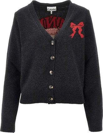 Ganni Graphic Wool Cardigan