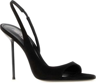 PARIS TEXAS Womens Black Suede Lidia Sandals Scarpe Con Tacco High Heel Shoes