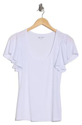AG - Adriano Goldschmied Sisley Flutter Sleeve T-Shirt in True White at Nordstrom Rack, Size X-Small