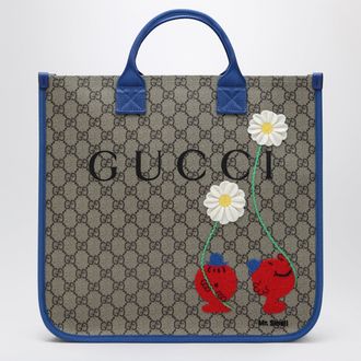 Gucci Beige GG Supreme MR. MEN LITTLE MISS shopping bag