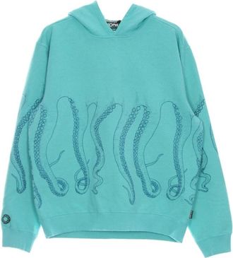 Octopus Aquamarine Hoodie Lichtgewicht Tracksuit - Heren - Hoodies - Blauw - XL - Katoen - Hoodies & sweatvesten