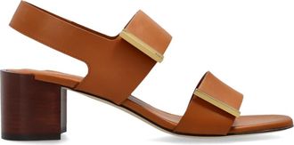 Tod's Sandalen met hak - Dames - Sandalen met hakken - Bruin - 38 EU - Leer - Schoenen