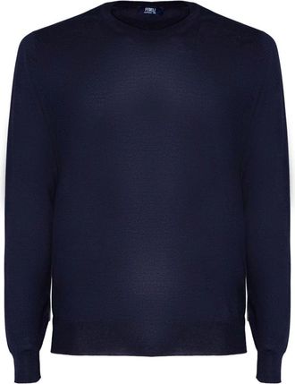 Fedeli Argentina Crewneck - Heren - Cashmere truien - Blauw - 3XL - Kasjmier - Truien & Vesten