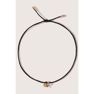 Otiumberg 14kt Gold Vermeil Cord Knot Necklace in Yellow Toned Gold at Nordstrom