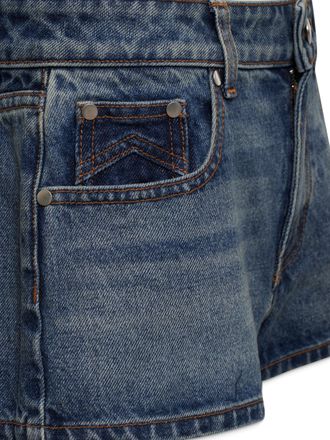 Rhude Low-Waist Denim Shorts - Navy