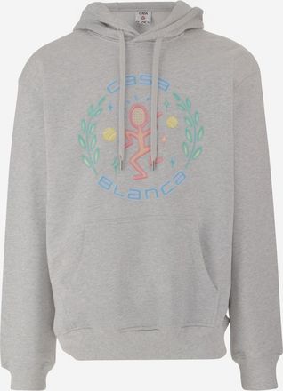 Casablanca Grey Logo Print Hoodie