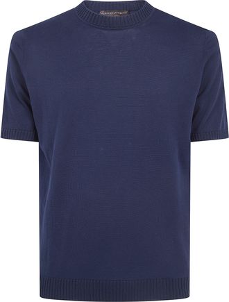FILIPPO DE LAURENTIIS Short Sleeves Round Neck Sweater