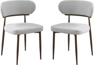 Habitat et Jardin Lote De 2 Sillas De Comedor elora Imitaci&oacute;n Madera - Gris Claro