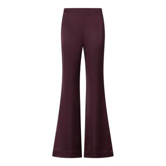 Pinko Wide Trousers, female, Red, Size: 2XS Pinolo Satin Trousers