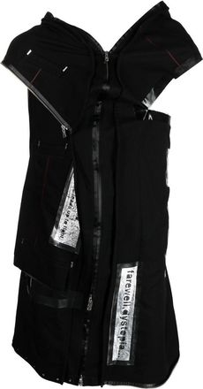 TAKAHIROMIYASHITA TheSoloist. asymmetrical distressed sleeveless jacket - men - Wool/Cotton - One Size - Black