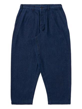 Universal Works wide-leg trousers - men - Cotton - 34 - Blue