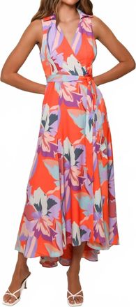 Hutch Womens Vela Wrap Maxi Dress In Orange