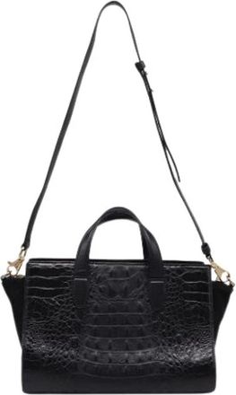 Alexander Wang Pre-owned Pelican Croc-Embossed Tote Bag - Dames - Vintage Handtas - Zwart - ONE Size - Vintage