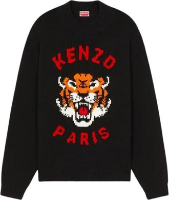 Kenzo Lucky Tiger Sweater - Heren - Ronde hals truien - Zwart - XL - Truien & Vesten