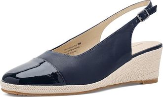 David Tate Scarlet Womens Sandals Navy Leather/Patent Leather : 10.5 WW (EE)