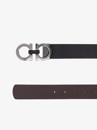 Ferragamo Reversible Leather Belt - Black