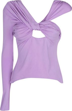Nensi Dojaka Lavendula Gedrapeerde Top - Dames - Longsleeves - Paars - M - Tops
