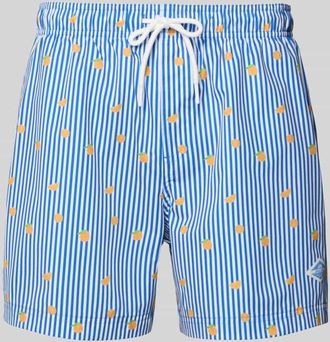 Jack & Jones Badehose im Allover-Look Modell MAUI BREEZE in Hellblau, Gr&ouml;&szlig;e XXL