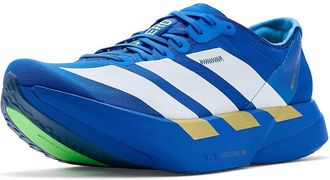 adidas Adizero Adios Pro 4 Running Shoes Mens Shoes Blue/White/Lime Burst : 13.5 D - Medium, Rubber/Textile