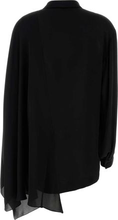 Balenciaga Womens Blouse Black Silk Sweater