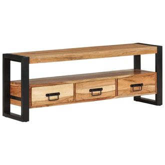 vidaXL Vidaxl - Mueble De Tv Madera Maciza De Acacia 120x30x45 Cm