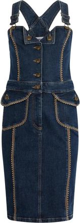 Moschino Denim Jurk met Bandjes - Dames - Casual kleedjes - Blauw - S - Denim - Kleedjes