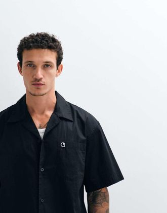 Carhartt Work in Progress Kendry - Camicia nera con colletto a rever-Nero