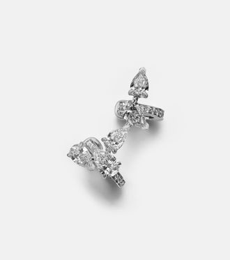 Repossi Serti Sur Vide 18kt white gold single ear cuff with diamonds
