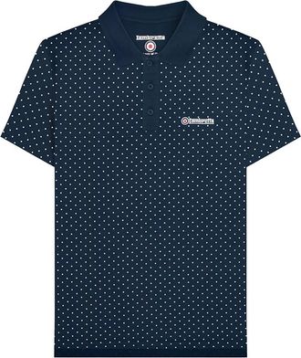 Lambretta Heren SS24 Polka Dot Poloshirt (Marine)