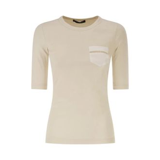 Fabiana Filippi Dames, Tops, Beige, Maat: M Katoen