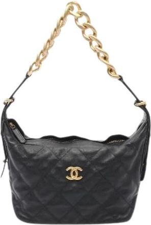 Chanel Pre-owned Matelasse Lamslederen Schoudertas - Dames - Vintage Schoudertas - Zwart - ONE Size - Leer - Vintage